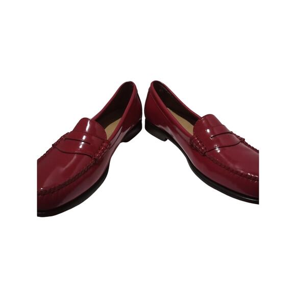 Weejuns Hand Crafted Genuine Leather Red Patent Leather Penny Loafer Shoes Sz 10 - Picture 2 of 10